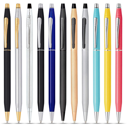 Cross Classic Century Chrome Premium Gift Box with Gift Shoppers High-End Oil-Based Ballpoint Pen Medium Point Gift for Fathers Da