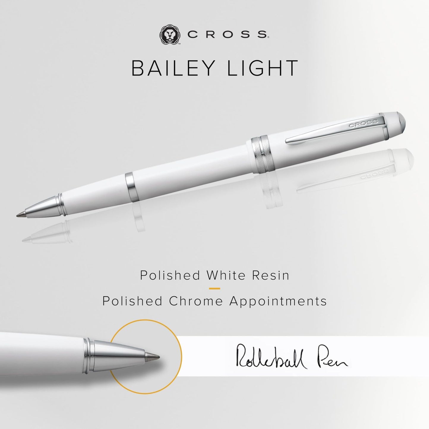 Cross Bailey Light White Select Tip Rollerball Pen NAT0745-2 — Japan Import
