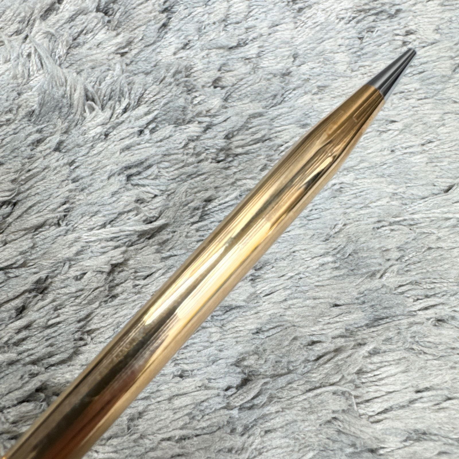 Cross 14KT gold twist mechanical pencil with slight scratches and light stains shown with its case