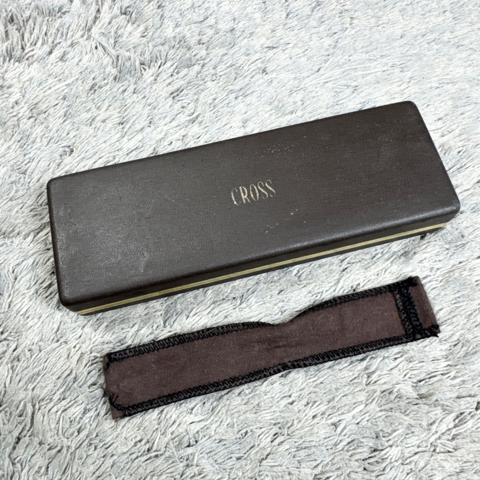 Cross 14KT gold twist mechanical pencil with slight scratches and light stains shown with its case