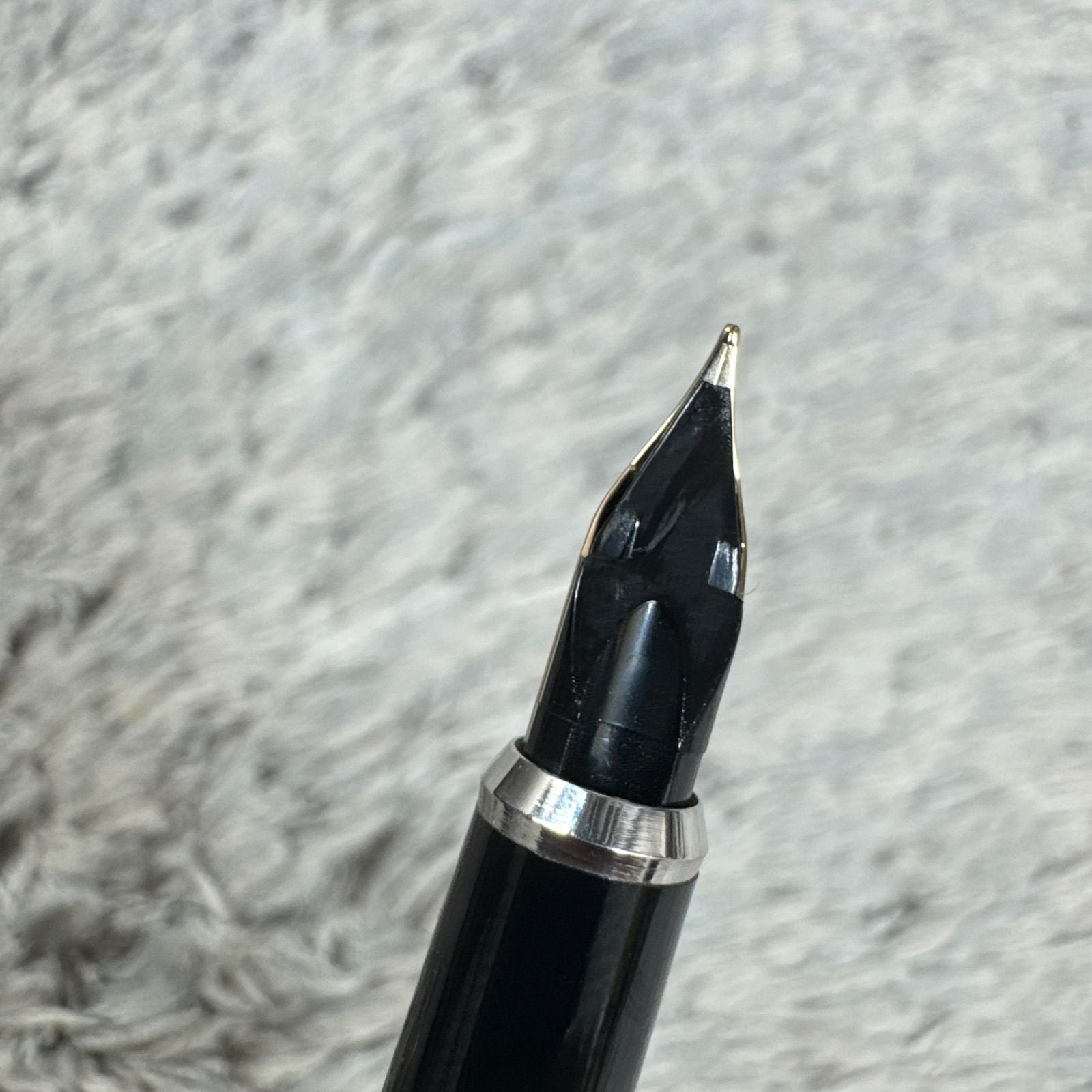 Cross XF fountain pen in matte black finish with gold clip, Japanese import