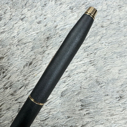 Cross XF fountain pen in matte black finish with gold clip, Japanese import