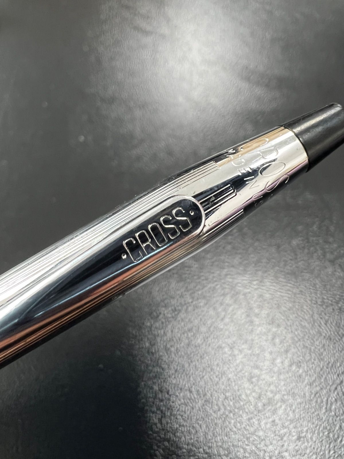 Parker 45 and Cross Classic Century vintage ballpoint pen set with silver metal and chrome finish