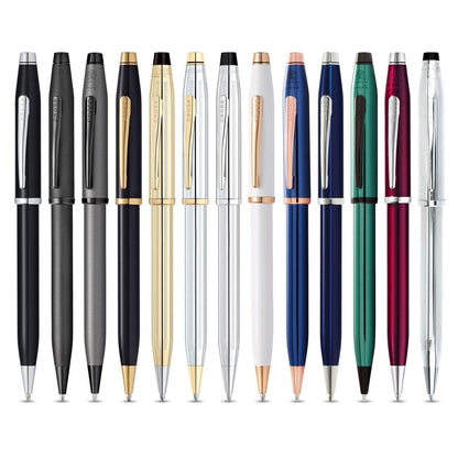 Cross Century II Pearl White ballpoint pen with premium gift box and matching shoppers gift