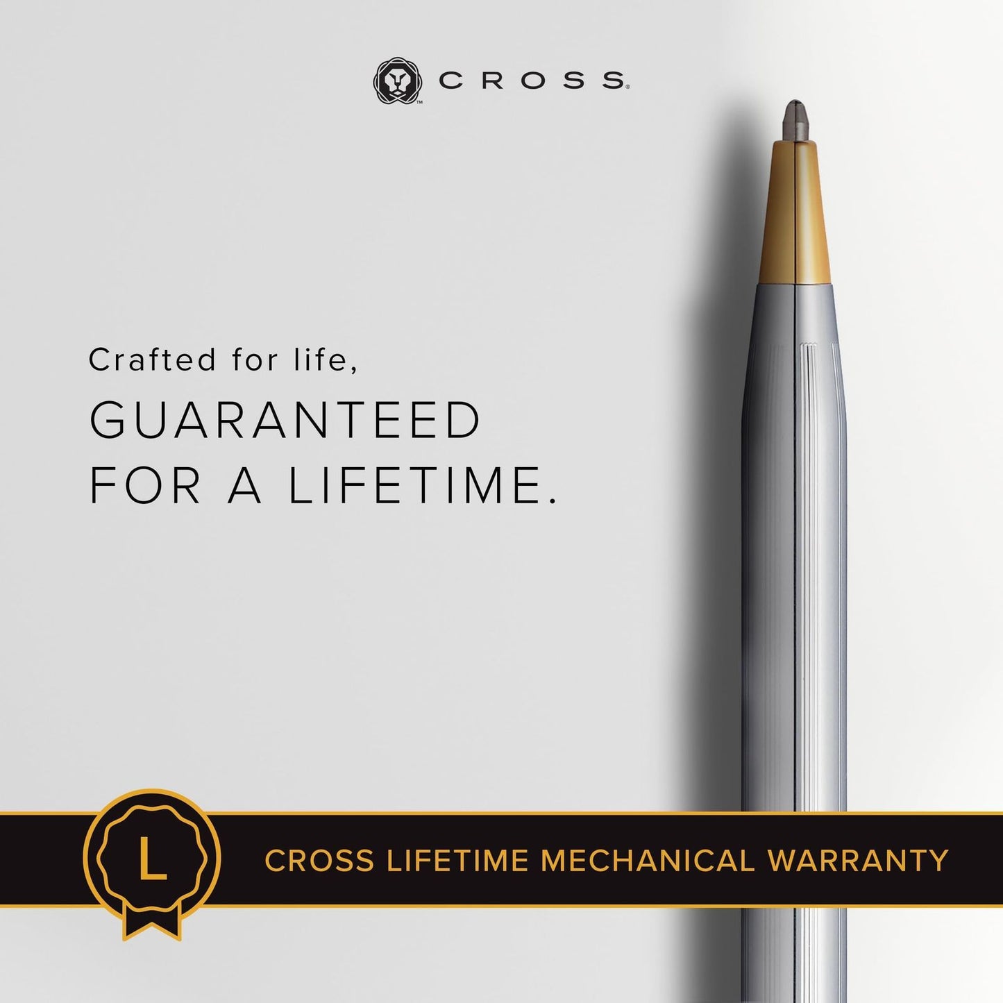 Cross Classic Century Medalist silver oil-based ballpoint pen with medium tip in premium gift box and gift shipper