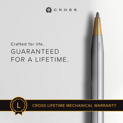 Cross Classic Century Medalist silver oil-based ballpoint pen with medium tip in premium gift box and gift shipper