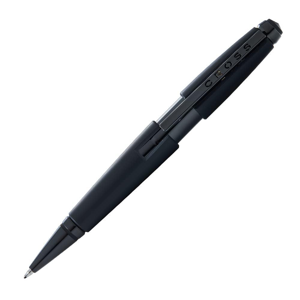 Cross NAT0555-11 capless rollerball pen with matte black lacquer finish and punch-out logo clip