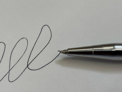 Used Cross silver ballpoint pen with McDonald's logo and included case from Japan