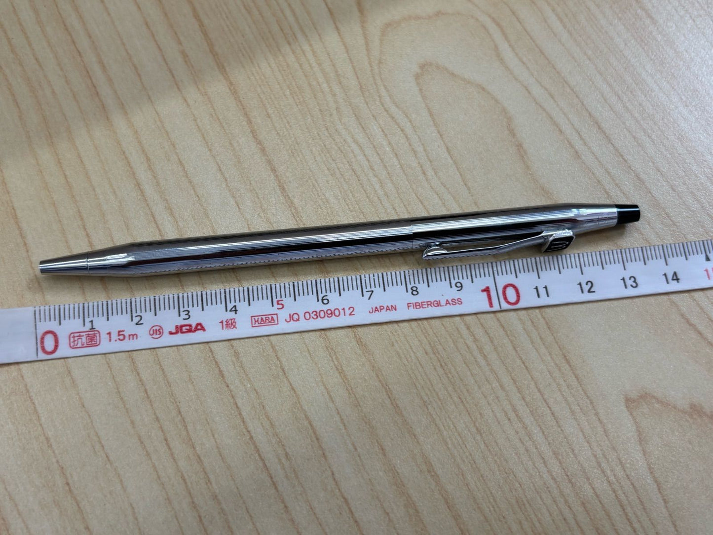 Used Cross silver ballpoint pen with McDonald's logo and included case from Japan