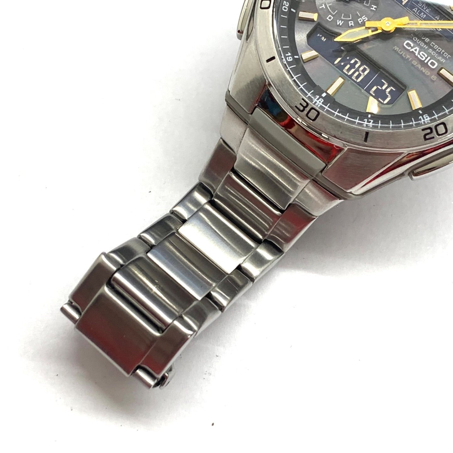 Casio Digital Analog Combination Watch Model WVA-M650 Black Stainless Steel