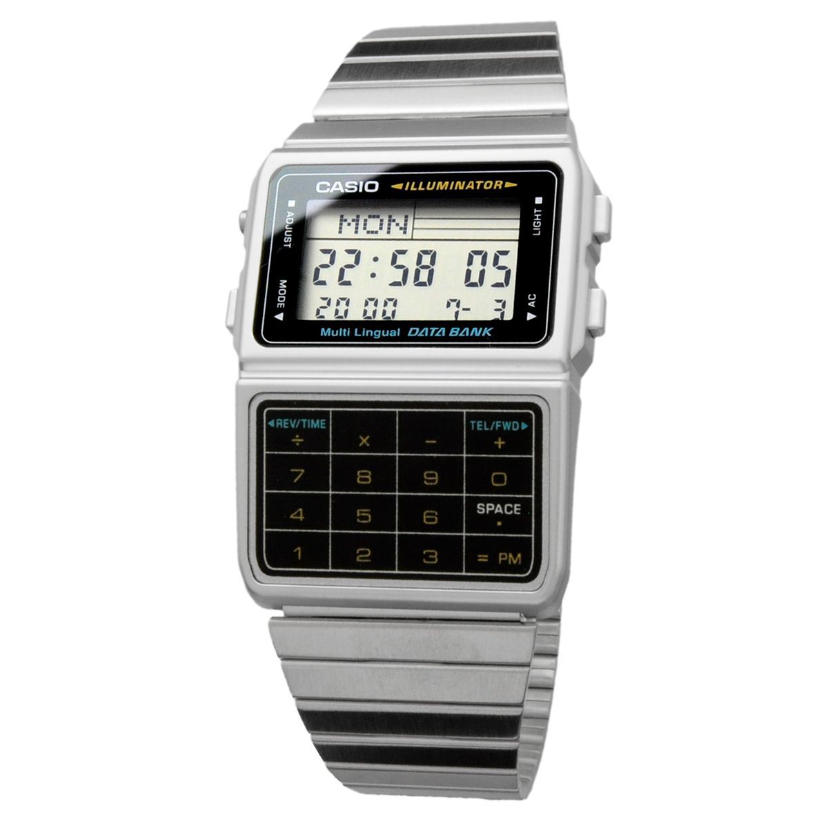 Casio Data Bank Retro Quartz Watch Model DBC-611-1 Japan Import