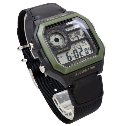 Casio Series AE-1200WHB-1B Digital Watch with World Time and 10 ATM Water Resistance — Japan Import