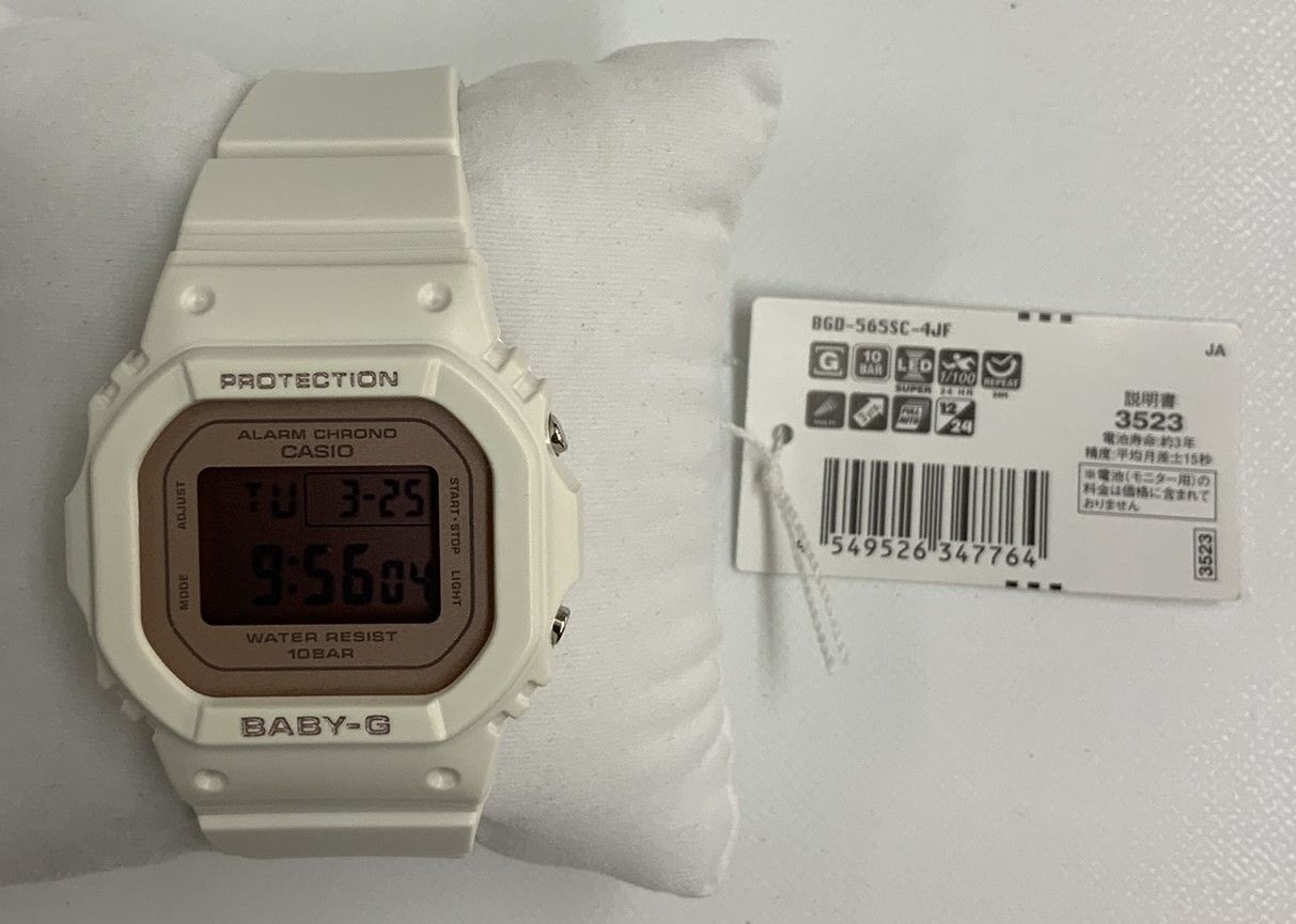 Casio BGD-565SC-4JF Women's Watch White and Pale Pink BiColor Compact Model — Japan Import