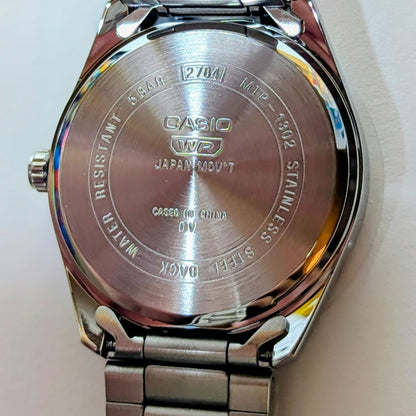 Casio Standard MTP-1302D-3AJF Analog Watch - Green Silver 44.2mm Japan Import
