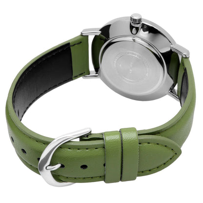 Casio MTP-VT01L-3B Unisex Watch Quartz Stainless Steel Case Green Strap Japan Import