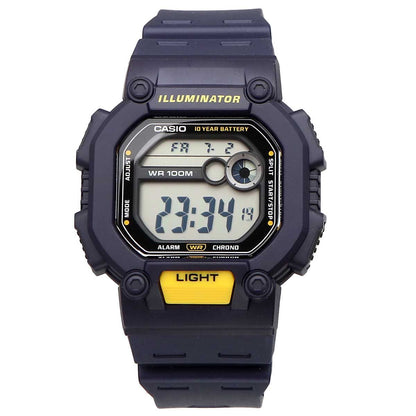 Casio Digital Square Watch Model W-737H-2AV Retro Unisex Resin Band Japan Import
