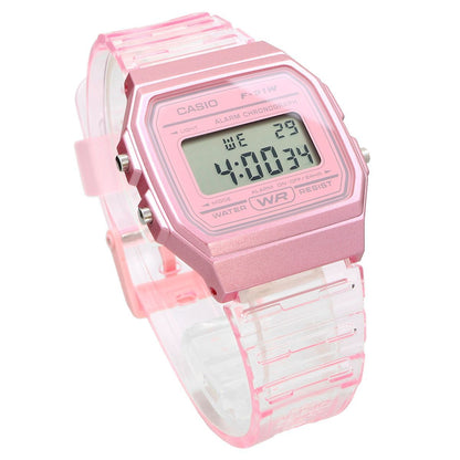 Casio F-91WS-4 Watch - Pink Resin Band and Dial — Japan Import