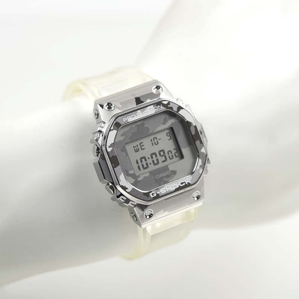 Casio G-Shock GM-5600SCM-1 Digital Watch with Skeleton Clear Camouflage Design — Japan Import