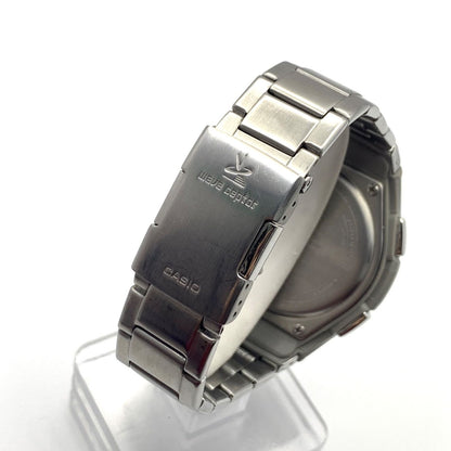 Casio Digital Analog Combination Watch Model WVA-M650 Black Stainless Steel
