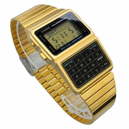 Casio Data Bank DBC-611G-1 Digital Watch with Calculator and Resin/Steel Band — Japan Import