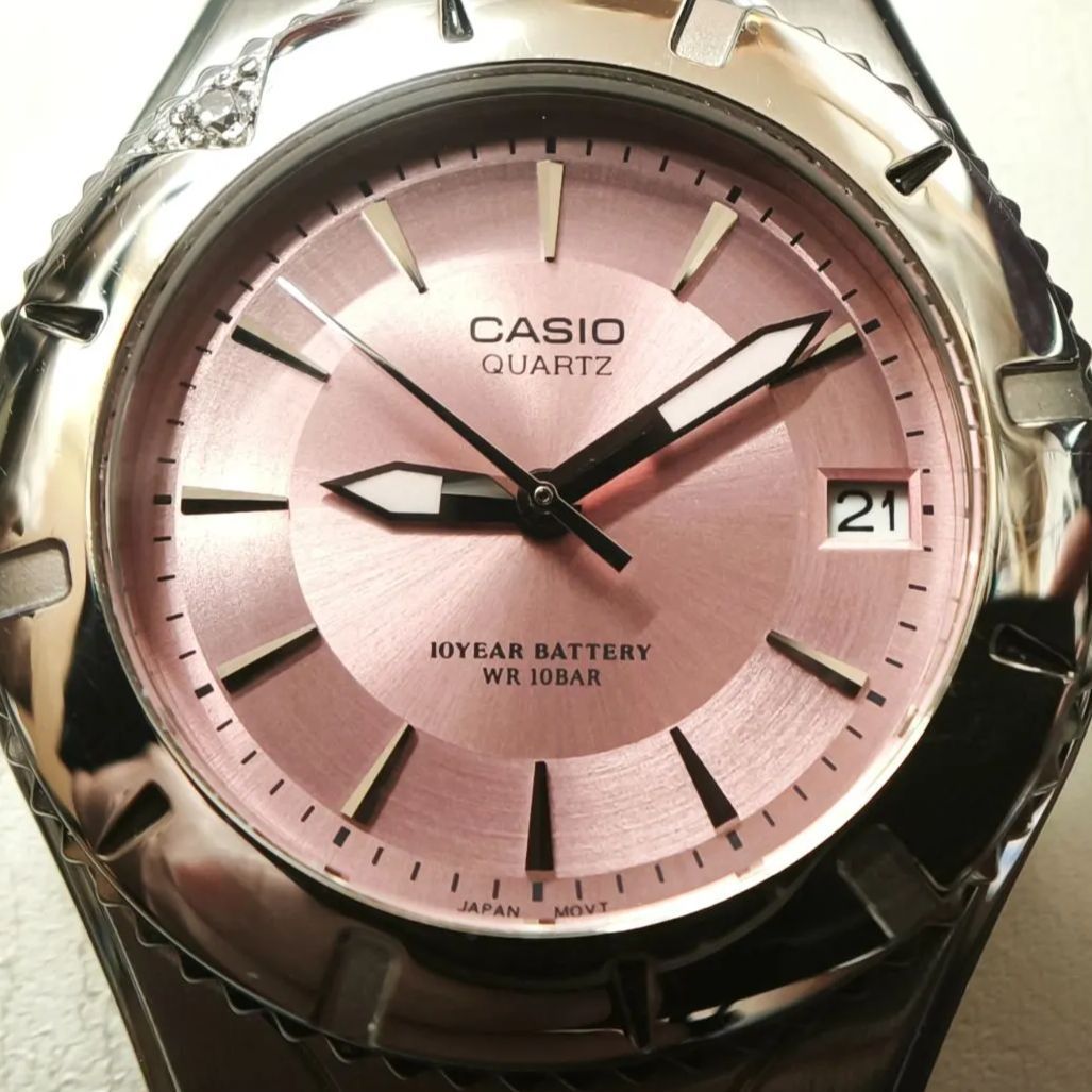 Casio Series LTD-1035A-4AJF Analog Watch with Pink Dial and 10 ATM Water Resistance — Japan Import