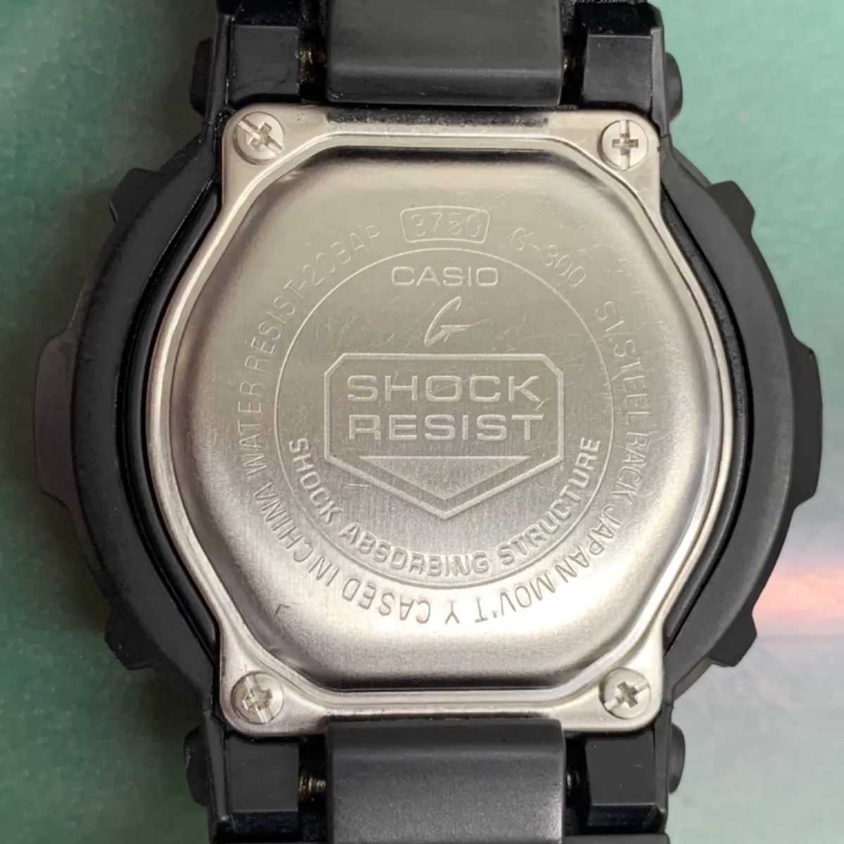 Casio G-300 Model Digital Watch with Red Dial and Battery Movement — Japan Import