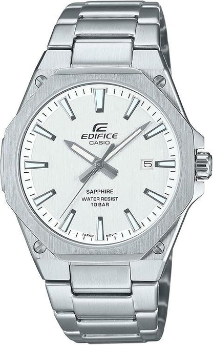 Casio Edifice EFR-S108 Series Model EFR-S108DJ-7AJF Silver Watch with Sapphire Glass and 100m Water Resistance — Japan Import