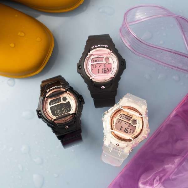 Casio Baby-G Compact BG-169 Front Protector Watch Model BG-169U-1CJF Black Pink — Japan Import