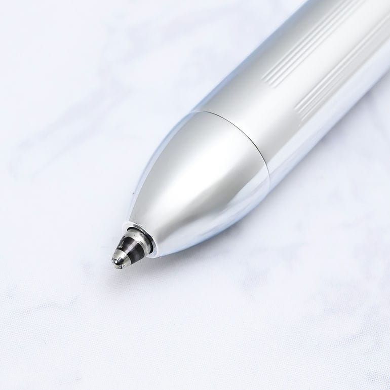 Cross Tech3 multi-function pen model AT0090-1st in chrome with black ink displayed with box and accessories