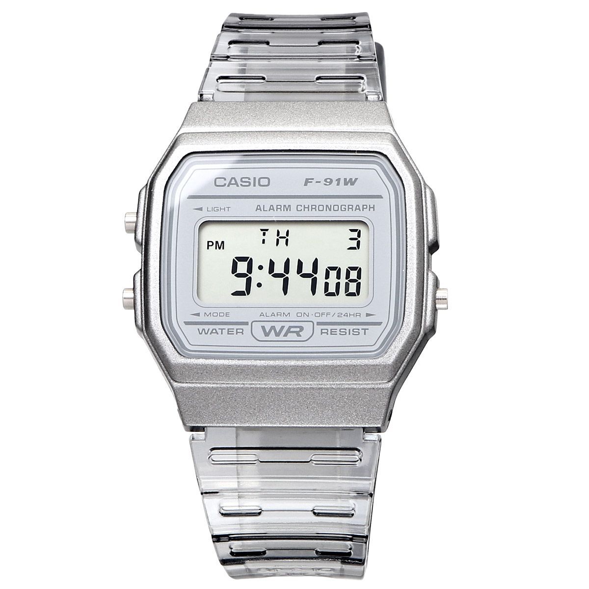 Casio F-91WS-8 Quartz Digital Watch Grey Resin Band Japan Import
