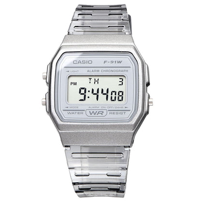 Casio F-91WS-8 Quartz Digital Watch Grey Resin Band Japan Import