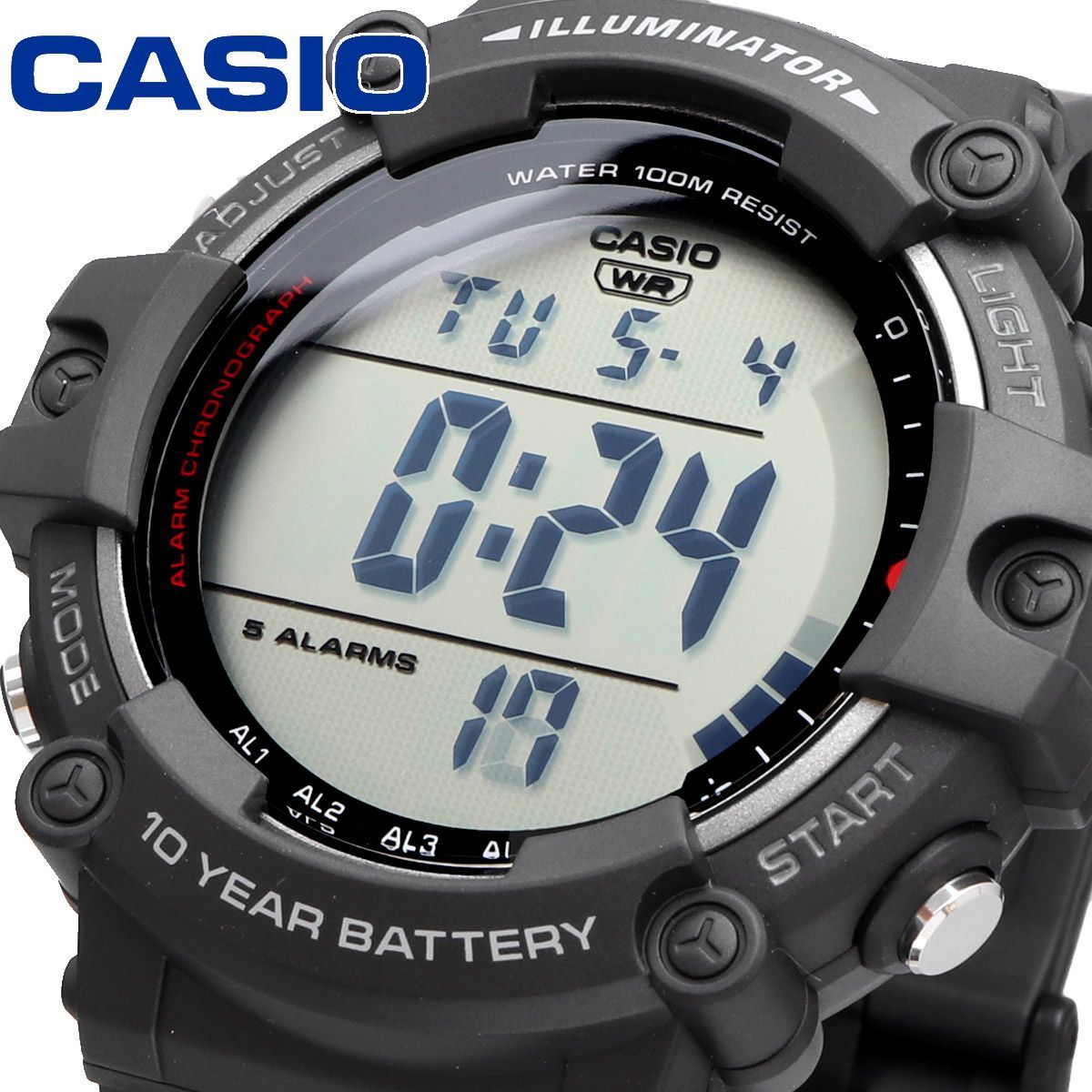 Casio Digital Watch AE-1500WH-1AV Model with Resin Case and Band — Japan Import