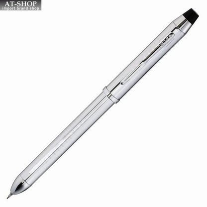 Cross Stylus Ballpoint Pen Model AT0090-1ST Chrome with Black and Red Ink and 0.5mm Pencil