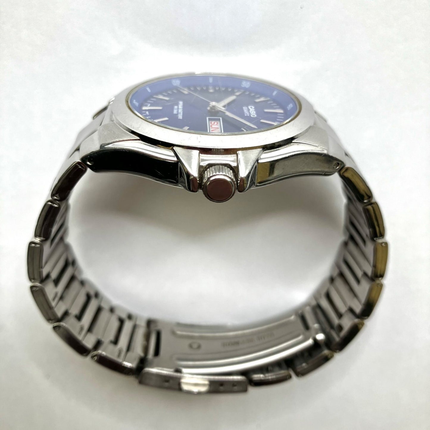 Casio MTP-1228DJ Analog Metal Series Watch Silver Blue — Japan Import