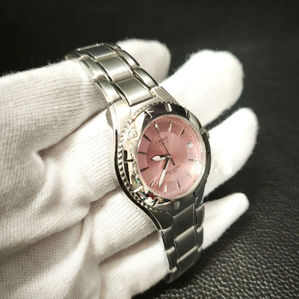 Casio Series LTD-1035A-4AJF Analog Watch with Pink Dial and 10 ATM Water Resistance — Japan Import