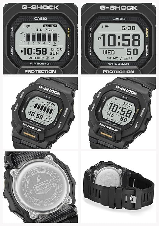 G-Shock G-Squad GBD-200-1A1JF Digital Watch with Resin Band and Case — Japan Import