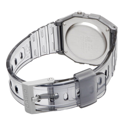 Casio F-91WS-8 Quartz Digital Watch Grey Resin Band Japan Import