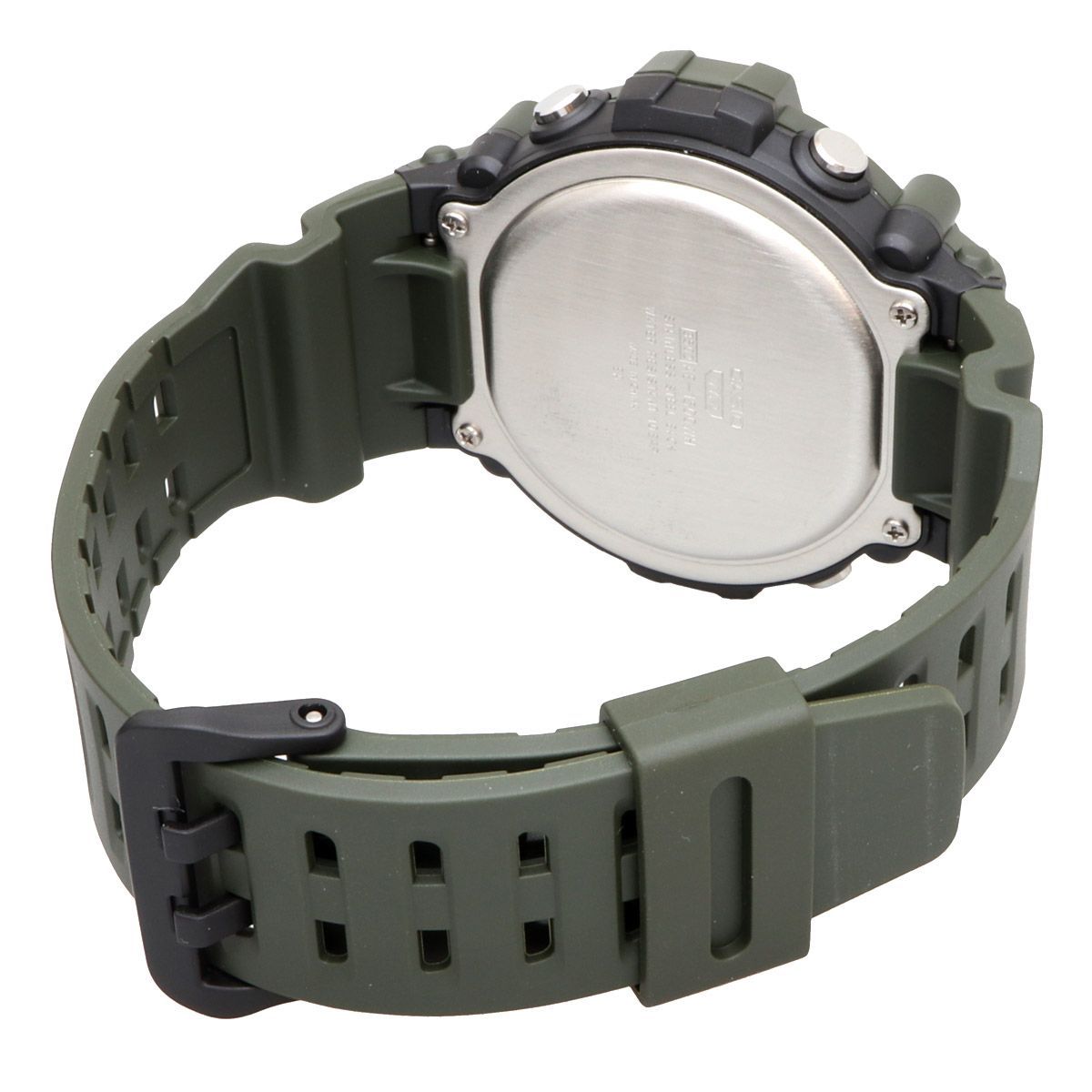 Casio A-1500WHX-3A Digital Resin Watch with Olive Green Band — Japan Import
