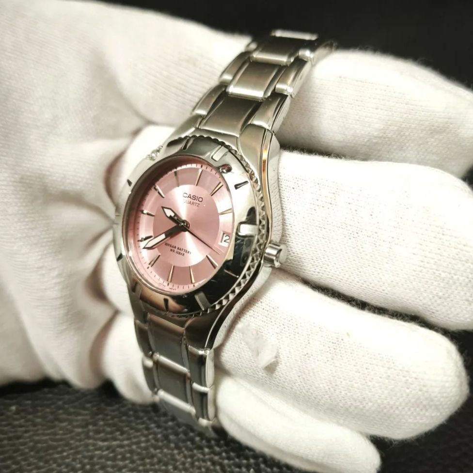 Casio Series LTD-1035A-4AJF Analog Watch with Pink Dial and 10 ATM Water Resistance — Japan Import
