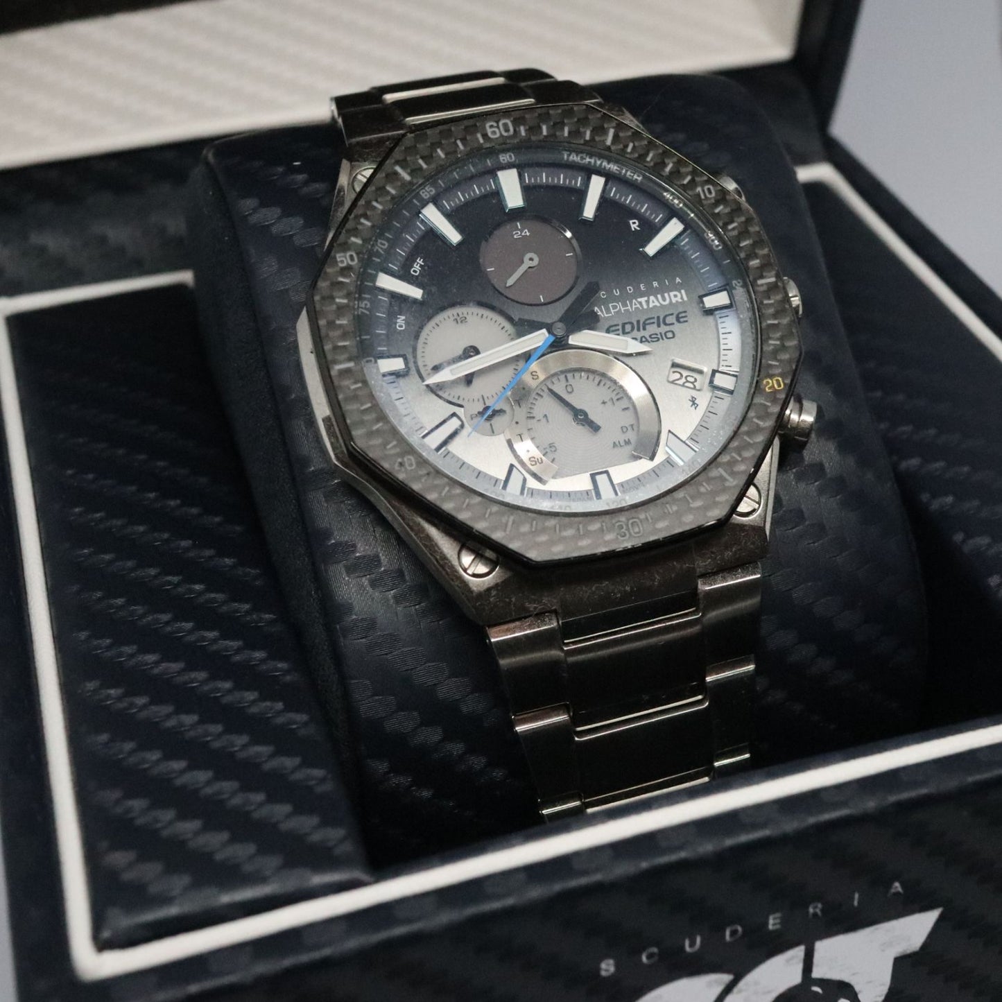 Casio Edifice Scuderia AlphaTauri Collaboration Model EQB-1100AT-2AJR Watch — Japan Import
