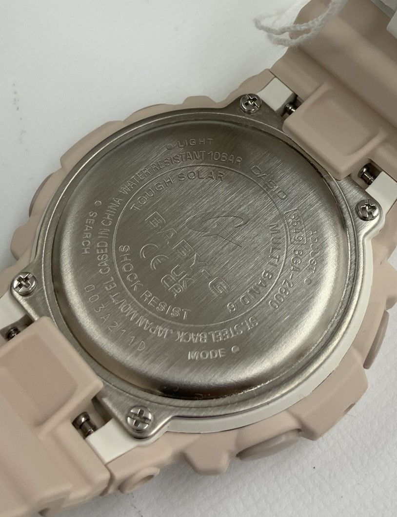 Casio Baby-G BGA-2800-4A2JF Ultimate Shock Resistant Solar Watch with Pink Beige Color — Japan Import