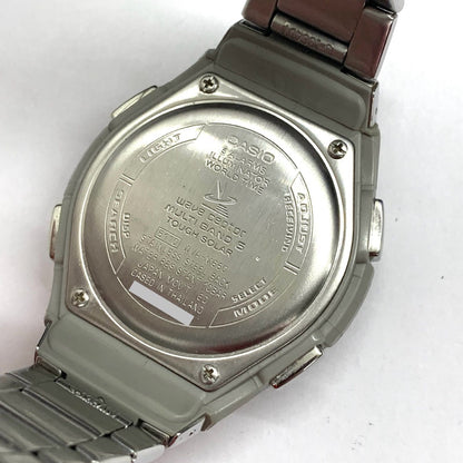 Casio Digital Analog Combination Watch Model WVA-M650 Black Stainless Steel