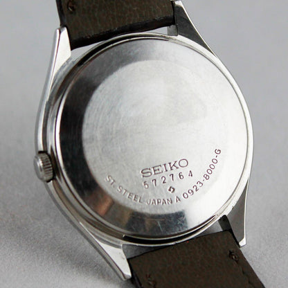 Seiko Vintage Men's Watch Model 0923-8000-G Silver Case Green Dial Quartz Day-Date — Japan Import