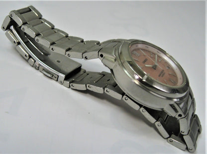 Casio Wave Ceptor LWQ-130 Titanium Ladies Watch Radio Solar Pink Dial Japan Import