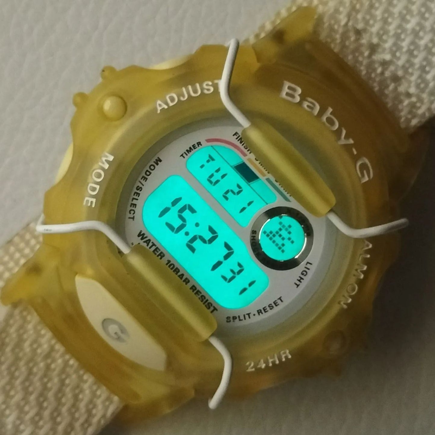 Casio Baby-G Digital Watch BG-340 Green and White — Japan Import