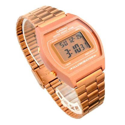 Casio Cheap Casio B640WC-5A Watch with Pink Gold Dial and Stainless Strap — Japan Import