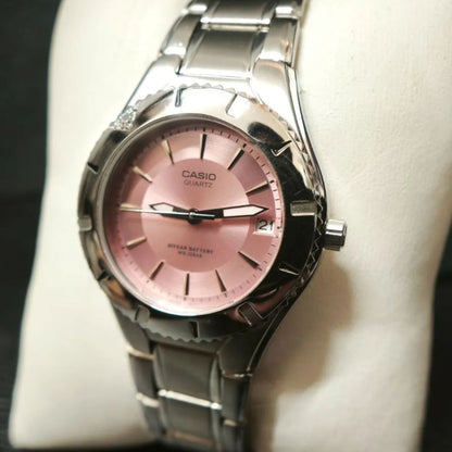 Casio Series LTD-1035A-4AJF Analog Watch with Pink Dial and 10 ATM Water Resistance — Japan Import