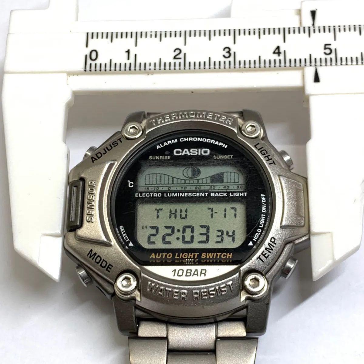 Casio PRT-111 Model Used Watch with Battery Movement, Body Only — Japan Import