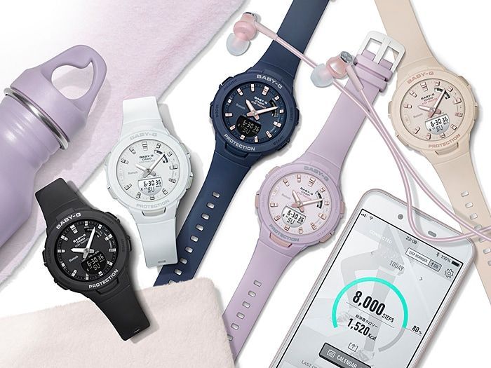 Casio Baby-G G-Squad Smartphone Link Model BSA-B100-1AJF Watch in Black for Women