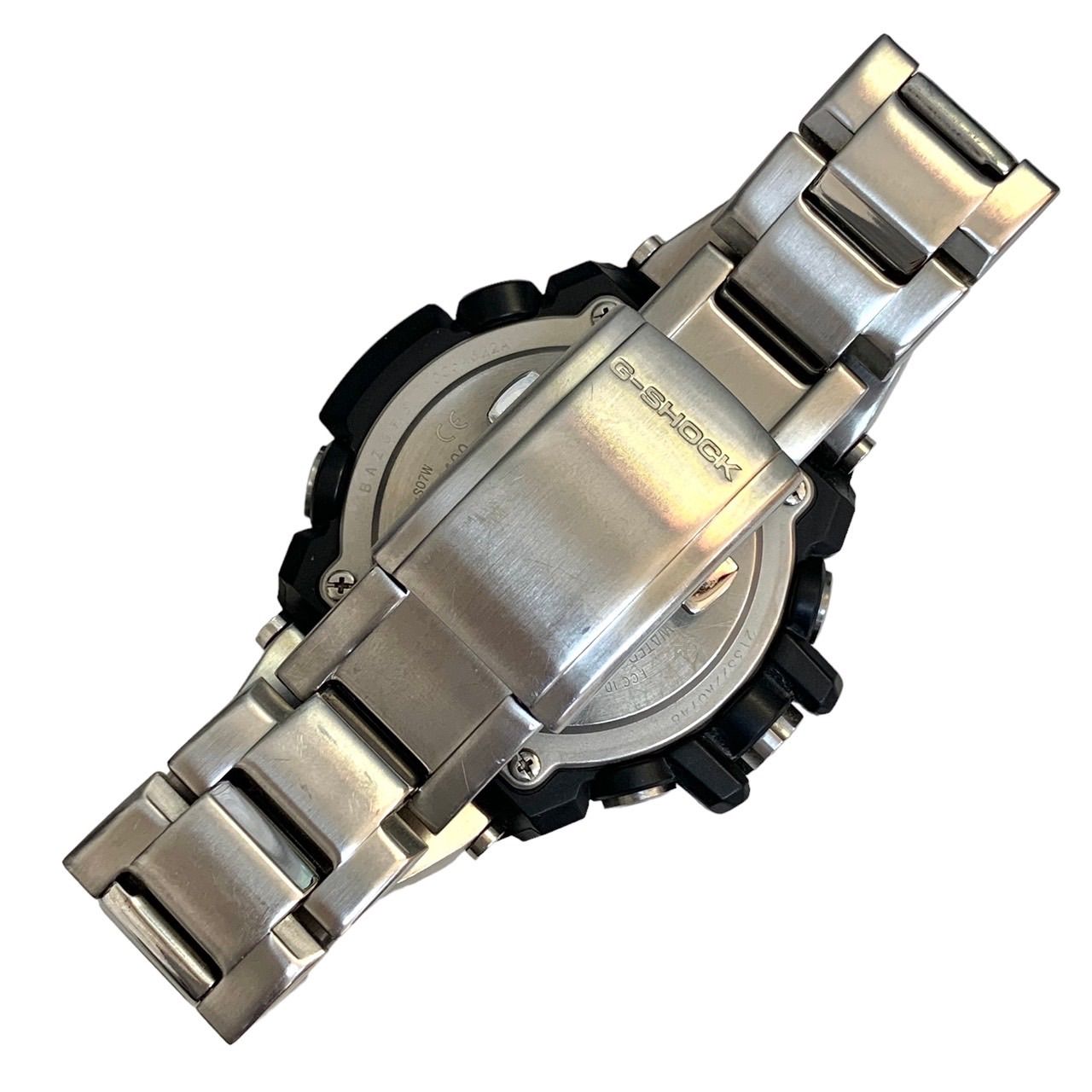 Casio G-Shock G-Steel GST-B100 men's silver solar chronograph watch with stainless steel band